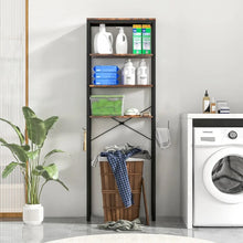 Load image into Gallery viewer, 4-Tier Wooden Over-the-Toilet Storage Shelf
