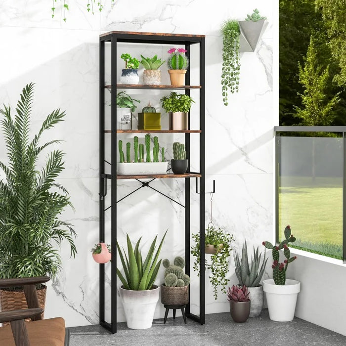 4-Tier Wooden Over-the-Toilet Storage Shelf