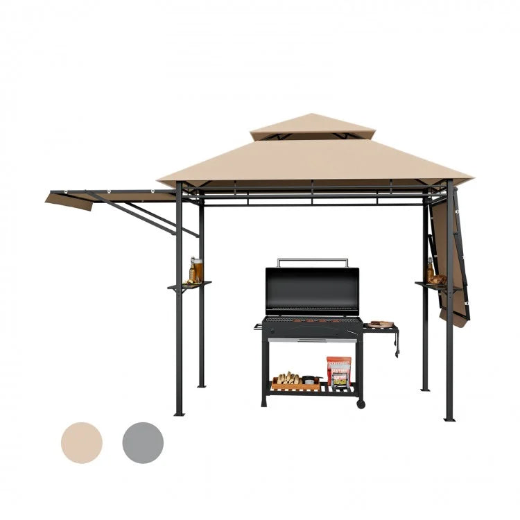 Outdoor Gazebo 13.5 x 4ft Double Tier Canopy Barbeque Shelter Tent