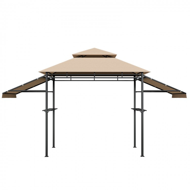 Outdoor Gazebo 13.5 x 4ft Double Tier Canopy Barbeque Shelter Tent