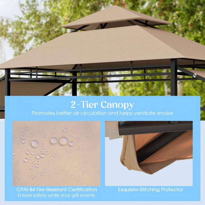 Outdoor Gazebo 13.5 x 4ft Double Tier Canopy Barbeque Shelter Tent