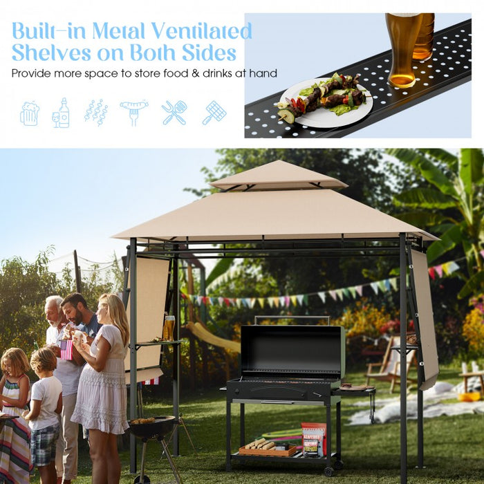 Outdoor Gazebo 13.5 x 4ft Double Tier Canopy Barbeque Shelter Tent