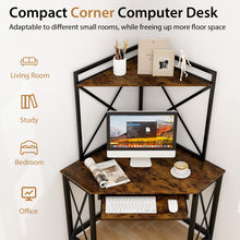 Load image into Gallery viewer, L-Shaped Multifunctional Office Desk with Keyboard Tray and Storage
