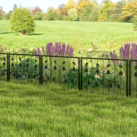 Decorative Metal Panel Fence for Outdoor Garden