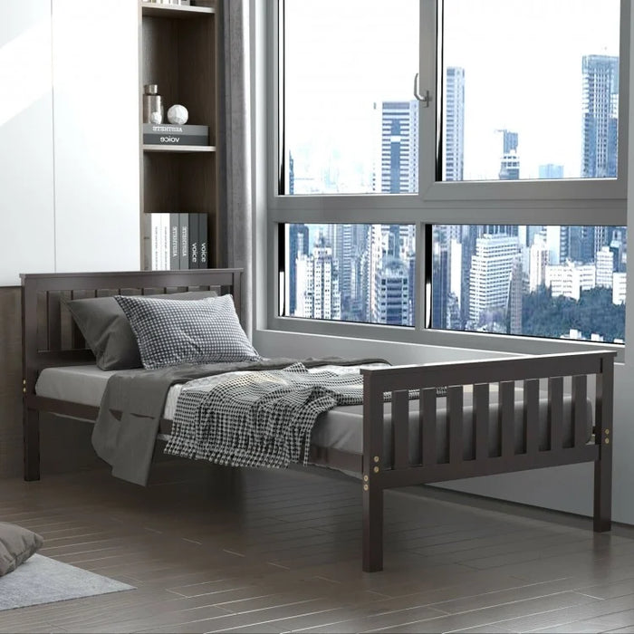 Modern Minimalist Double Bed Frame with Storage Space Underneath
