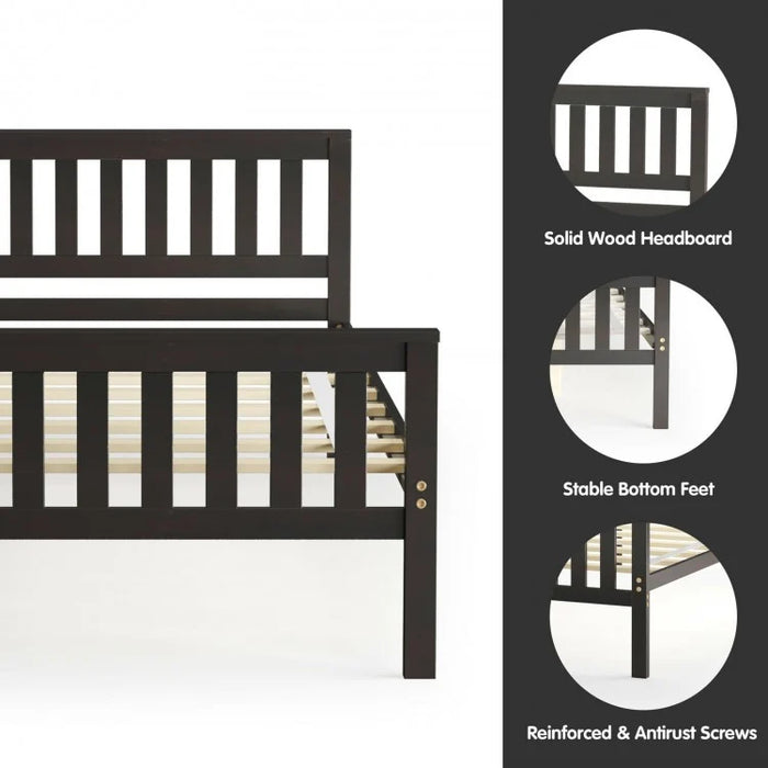 Modern Minimalist Double Bed Frame with Storage Space Underneath