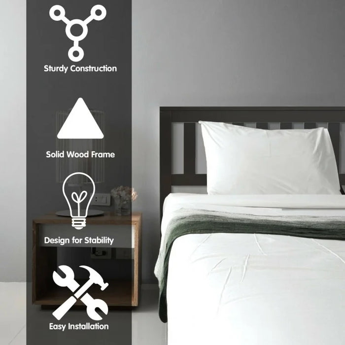 Modern Minimalist Double Bed Frame with Storage Space Underneath