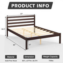 Load image into Gallery viewer, Modern Minimalist Wooden Bed Frame with Headboard and Storage
