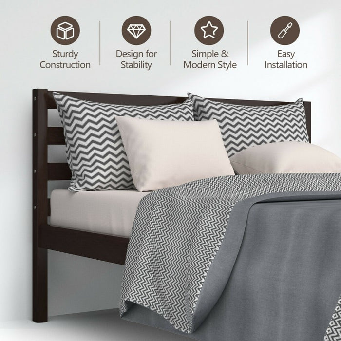 Modern Minimalist Wooden Bed Frame with Headboard and Storage
