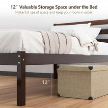 Load image into Gallery viewer, Modern Minimalist Wooden Bed Frame with Headboard and Storage
