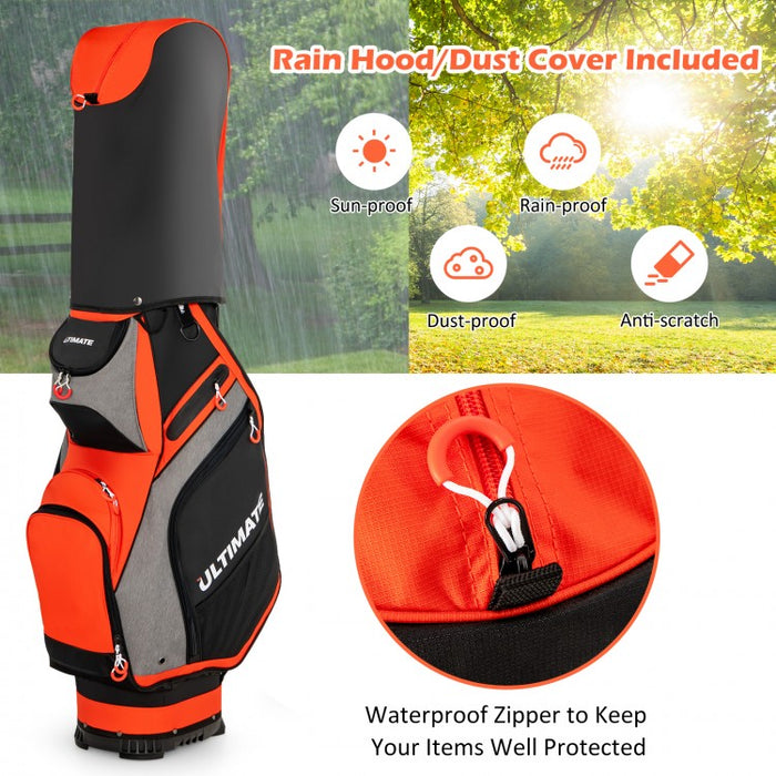 10.5 Inch 14-Way Divider Golf Bag with Oversized Capacity and Rain Cover