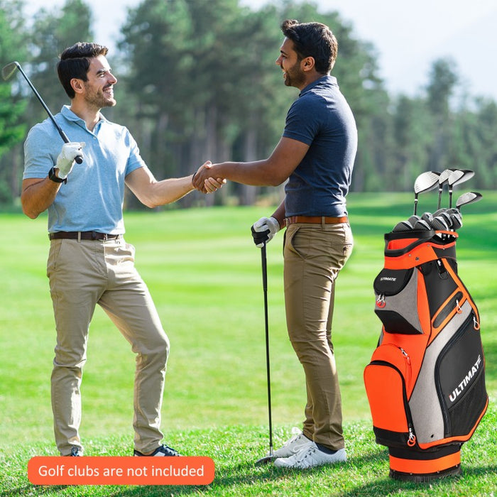 10.5 Inch 14-Way Divider Golf Bag with Oversized Capacity and Rain Cover