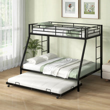 Load image into Gallery viewer, Metal Bunk Bed with Pull-out Trundle Bed for Dorms and Guest Rooms
