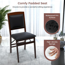 Load image into Gallery viewer, Modern Minimalist Folding Dining Chair Set with Padded Seat and Backrest
