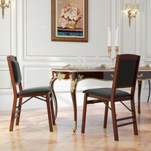 Load image into Gallery viewer, Modern Minimalist Folding Dining Chair Set with Padded Seat and Backrest
