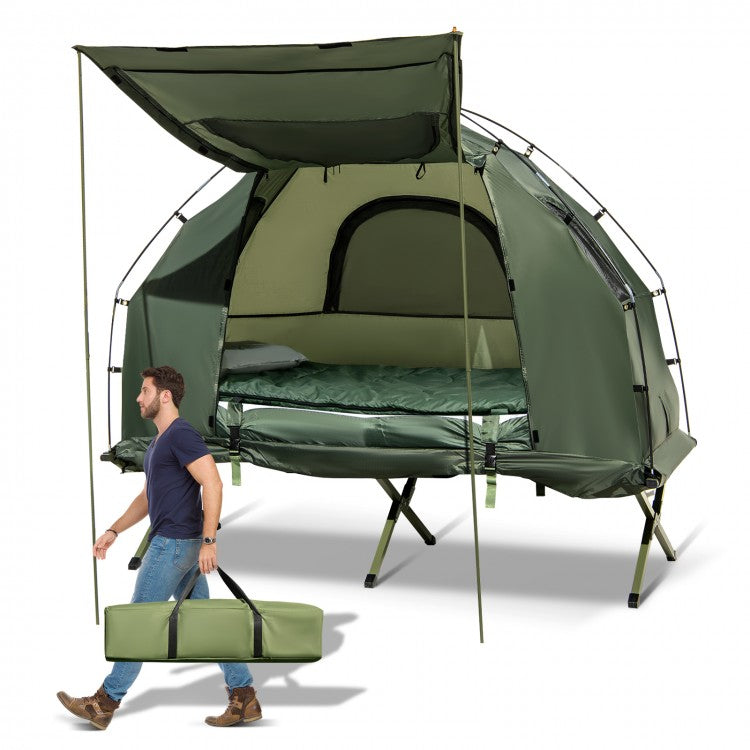 Outdoor Portable Camping Folding Tent with Inflatable Mattress