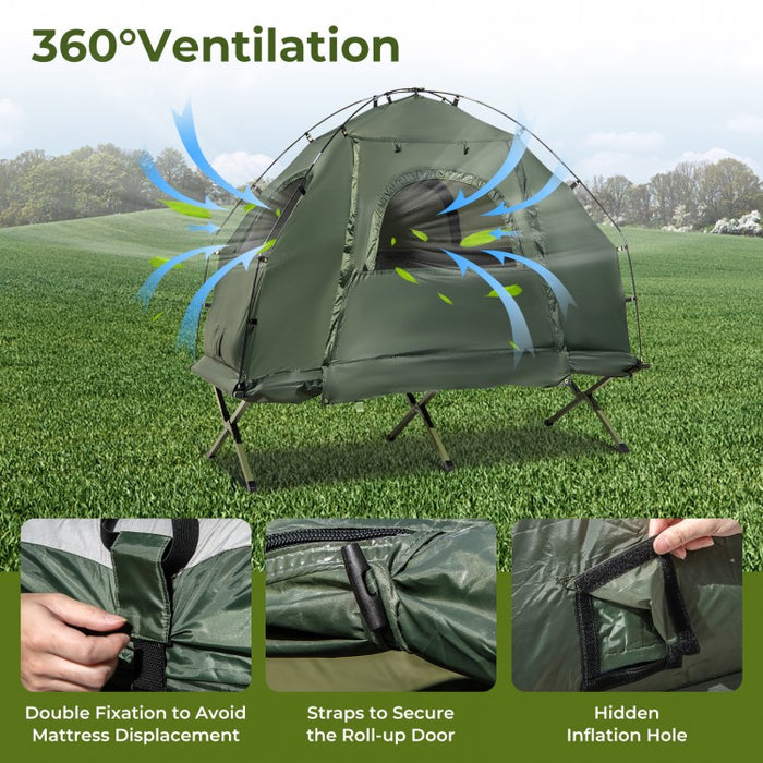 Outdoor Portable Camping Folding Tent with Inflatable Mattress