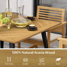 Load image into Gallery viewer, Outdoor Square Dining Table with Metal Legs - Suitable for Backyard, Patio, and Garden

