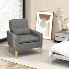 Load image into Gallery viewer, Modern Minimalist Comfortable Armchair with Lumbar Pillow
