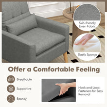 Load image into Gallery viewer, Modern Minimalist Comfortable Armchair with Lumbar Pillow
