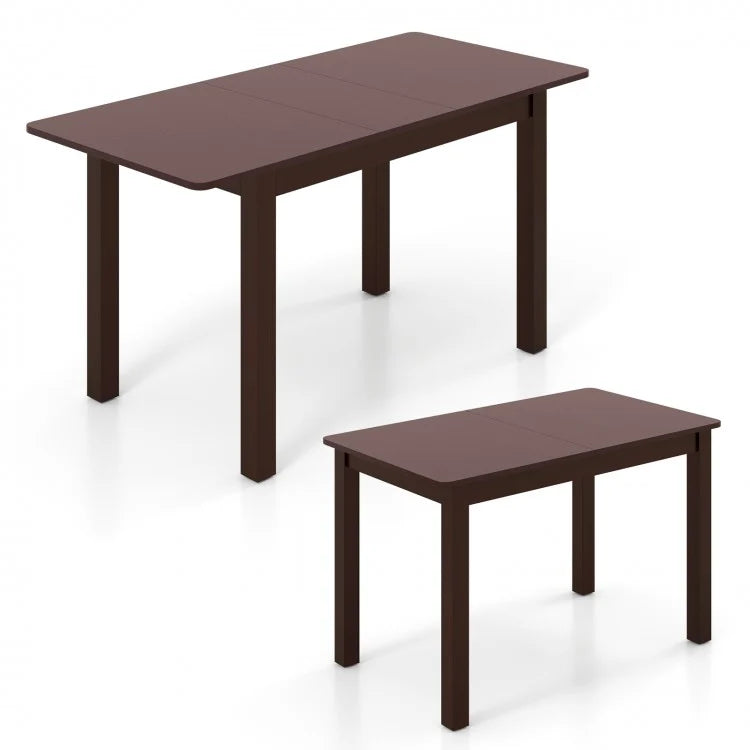 Mid-Century Vintage Expandable Folding Dining Table with Rubberwood Frame - Suitable for Kitchen and Dining Room