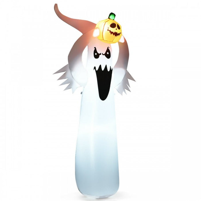2024 Halloween Inflatable Ghost with Pumpkin LED Lights - Suitable for Haunted House Parties