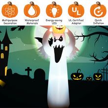 Load image into Gallery viewer, 2024 Halloween Inflatable Ghost with Pumpkin LED Lights - Suitable for Haunted House Parties
