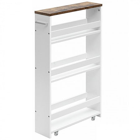 4-Tier Rolling Kitchen Storage Cart with Handles