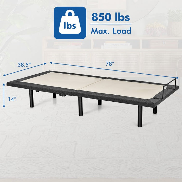 Adjustable Electric Massage Bed Frame with USB and Nightlight