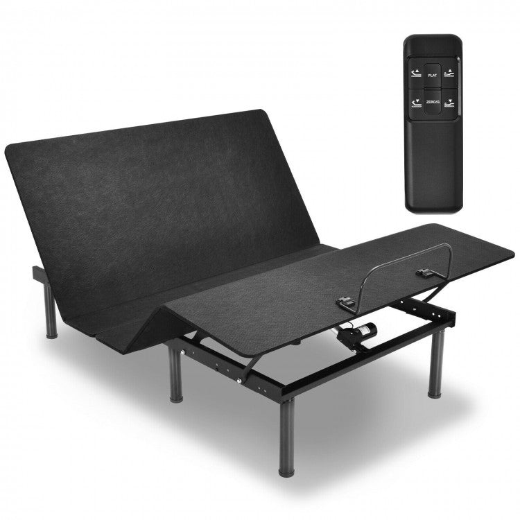 Black Remote Control Adjustable Foldable Steel Bed Frame