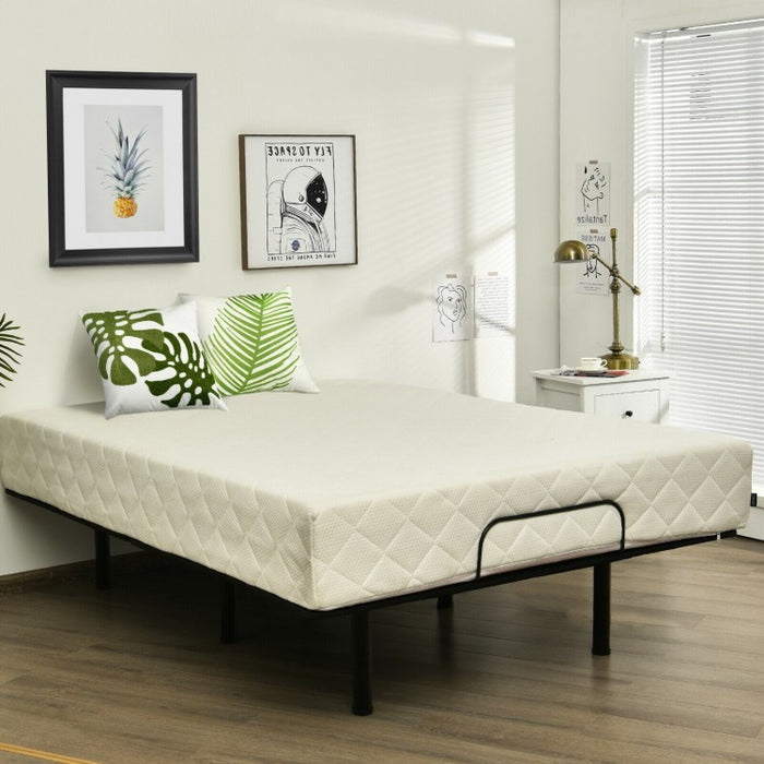 Black Remote Control Adjustable Foldable Steel Bed Frame