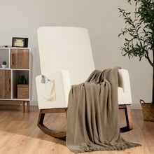 Load image into Gallery viewer, Modern Minimalist High-Back Rocking Chair with Side Pockets
