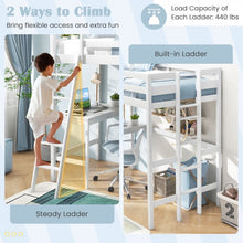 Load image into Gallery viewer, Multifunctional Loft Bed with Desk and Stairs
