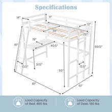 Load image into Gallery viewer, Multifunctional Loft Bed with Desk and Stairs
