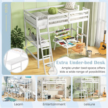 Load image into Gallery viewer, Multifunctional Loft Bed with Desk and Stairs
