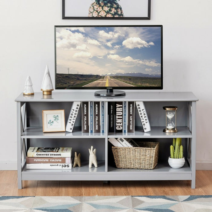 4-Compartment Open TV Stand for 55-inch TVs - Suitable for Living Room