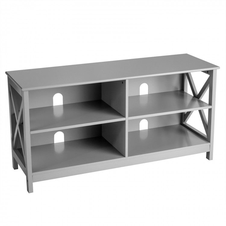 4-Compartment Open TV Stand for 55-inch TVs - Suitable for Living Room