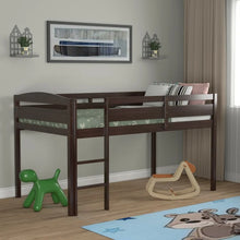 Load image into Gallery viewer, Modern Minimalist Bedroom Loft Bed with Guardrail and Ladder

