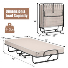 Charger l&#39;image dans la galerie, Costway Portable Folding Bed with Memory Foam
