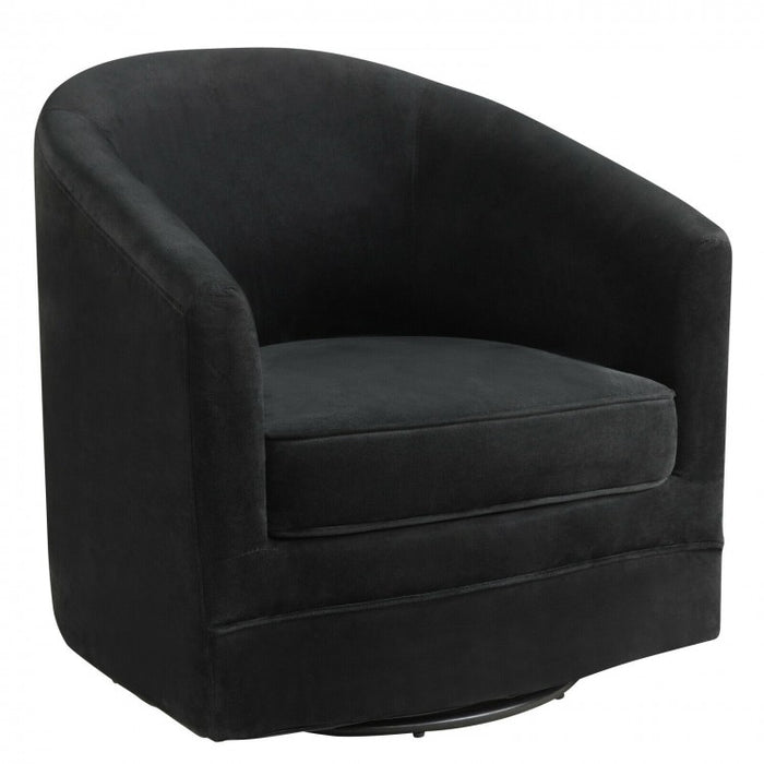 Costway Black Modern Swivel Chairs for Living Room - 360° Rotating Armchair