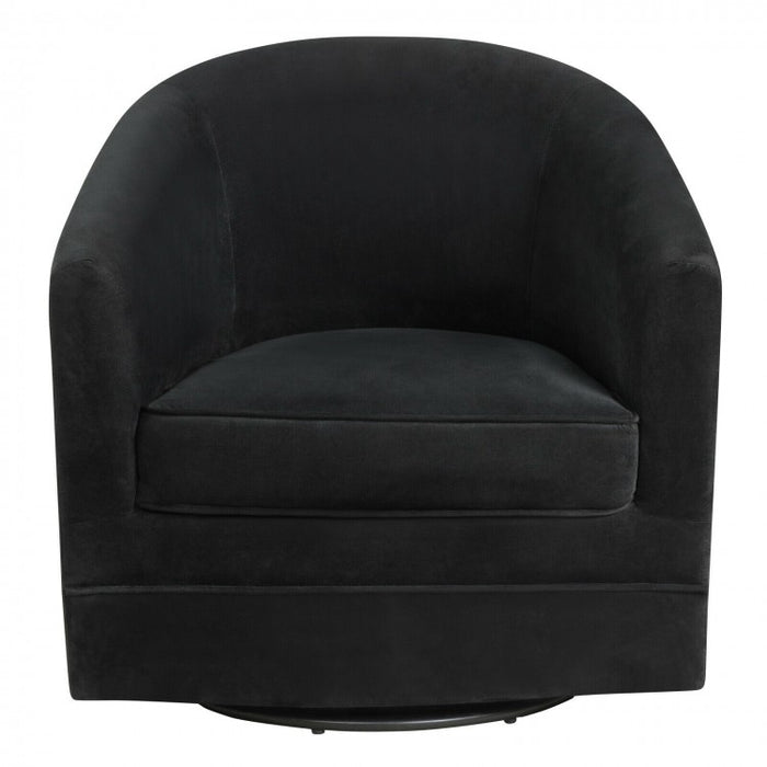 Costway Black Modern Swivel Chairs for Living Room - 360° Rotating Armchair