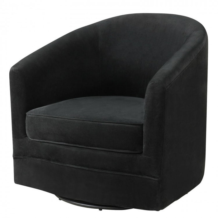 Costway Black Modern Swivel Chairs for Living Room - 360° Rotating Armchair