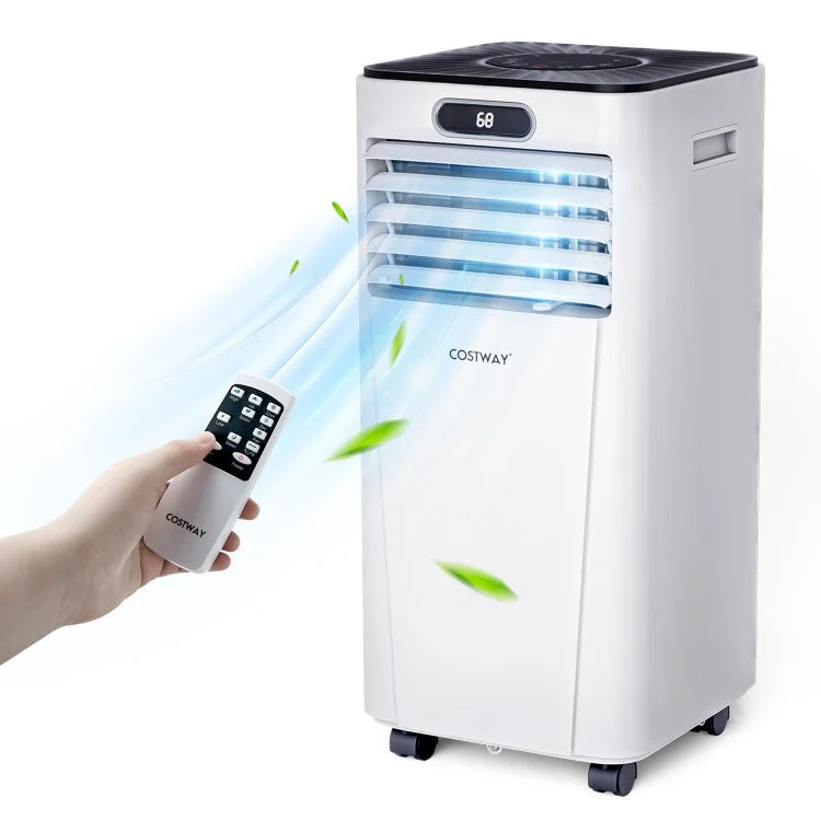 10000 BTU Multifunctional Portable Air Conditioner with Remote Control and Panel Control