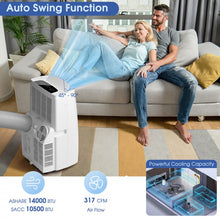 Charger l&#39;image dans la galerie, 14000 BTU (ASHRAE) 3-in-1 Multifunctional Portable Air Conditioner with Remote Control
