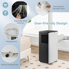 Load image into Gallery viewer, 10000 BTU Black 3-in-1 Portable Air Conditioner with Timer
