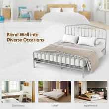 Load image into Gallery viewer, Silver Metal Platform Bed Frame with Non-Slip Feet Pads
