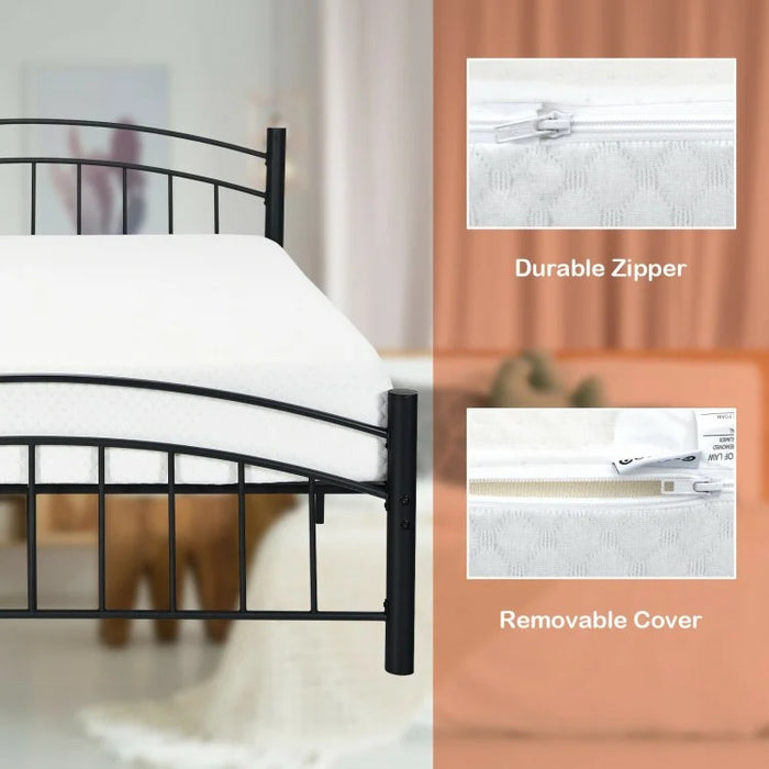 White Portable 8-Inch Foam Mattress