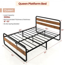 Load image into Gallery viewer, Curved High Headboard Metal Bed Frame
