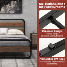 Load image into Gallery viewer, Curved High Headboard Metal Bed Frame
