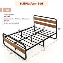 Load image into Gallery viewer, Curved High Headboard Metal Bed Frame
